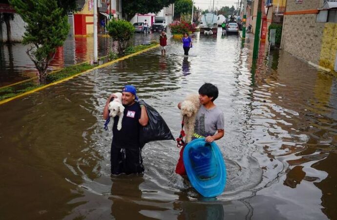 Arriba Ejército a Rancho San Blas, Cuautitlán; se estima que hay 2 mil afectados por lluvias