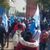 Manifestantes bloquearon los carriles laterales de Periférico Norte